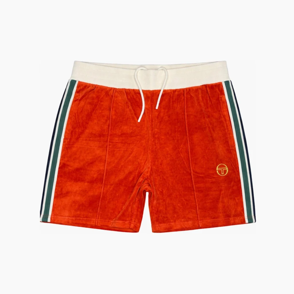 Sergio Tacchini Monte velour Shorts - Rooibos Tea / Gardenia