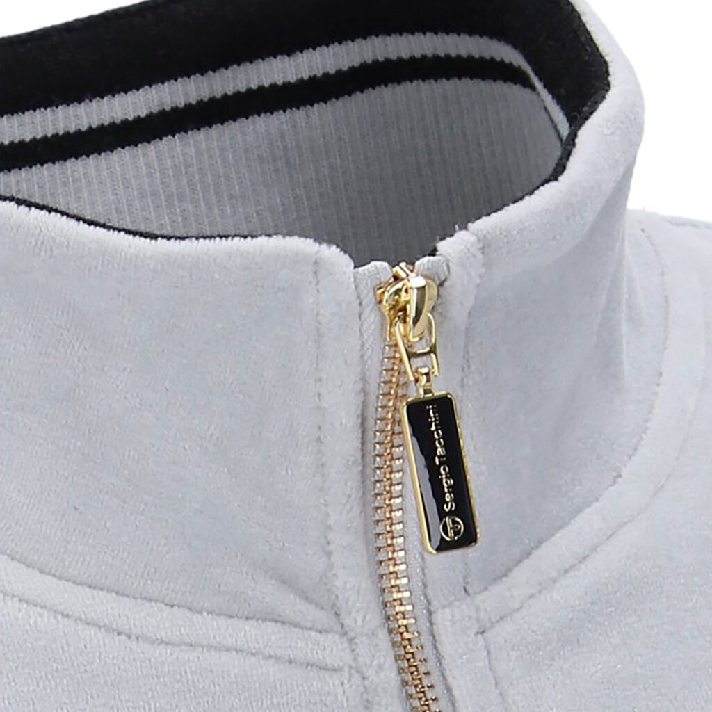Sergio Tacchini Damarindo Velour Regular Fit Long Sleeve Track Top - High Rise