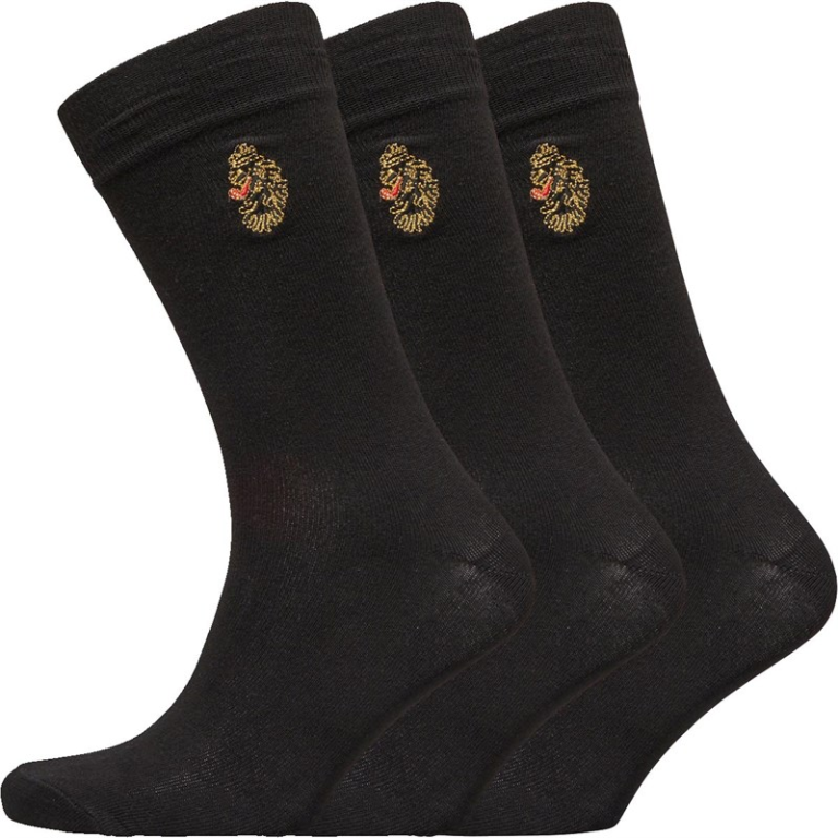 Luke James 3 Pack Socks - Black