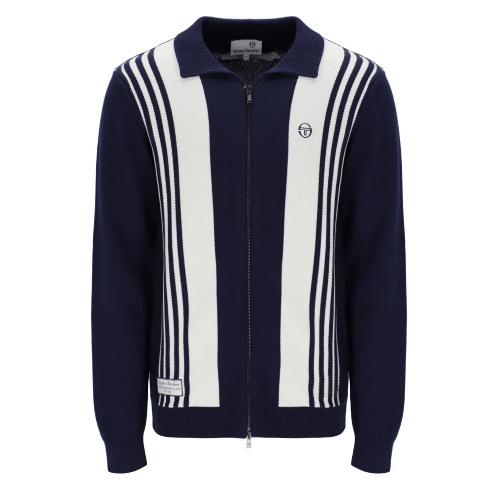 Sergio Tacchini Cipri Knit Cardigan - Maritime Blue / Gardenia