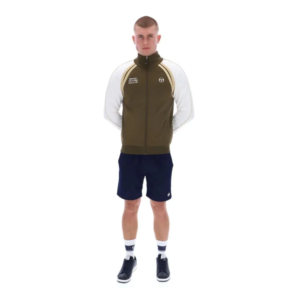 Sergio Tacchini Ghibli Davis Track Top - Dark Olive / Gardenia / Mojave Desert