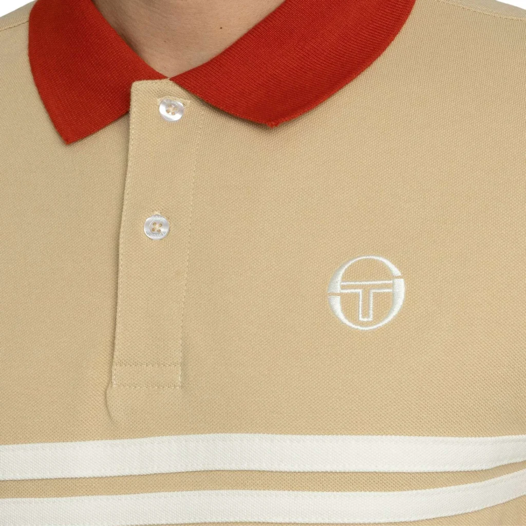 Sergio Tacchini Supermac Polo Shirt - Mojave Desert / Rooibos Tea / Gardenia