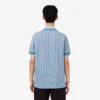 Lacoste Classic Fit Monogram Jaccquard Polo Shirt - Bleu Clair / Bleu . 1QI