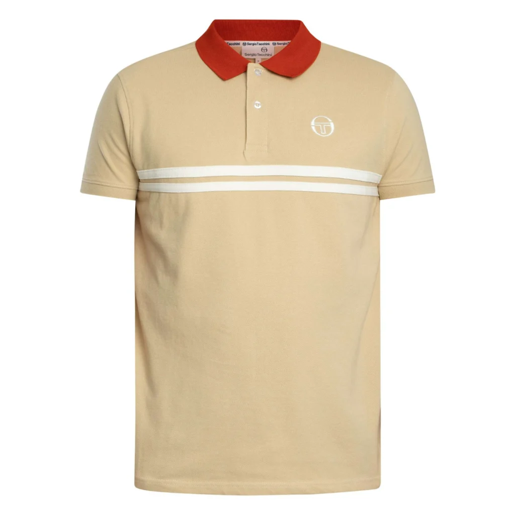 Sergio Tacchini Supermac Polo Shirt - Mojave Desert / Rooibos Tea / Gardenia
