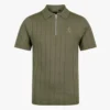 Luke Rib Eye Knitted Polo - Clover