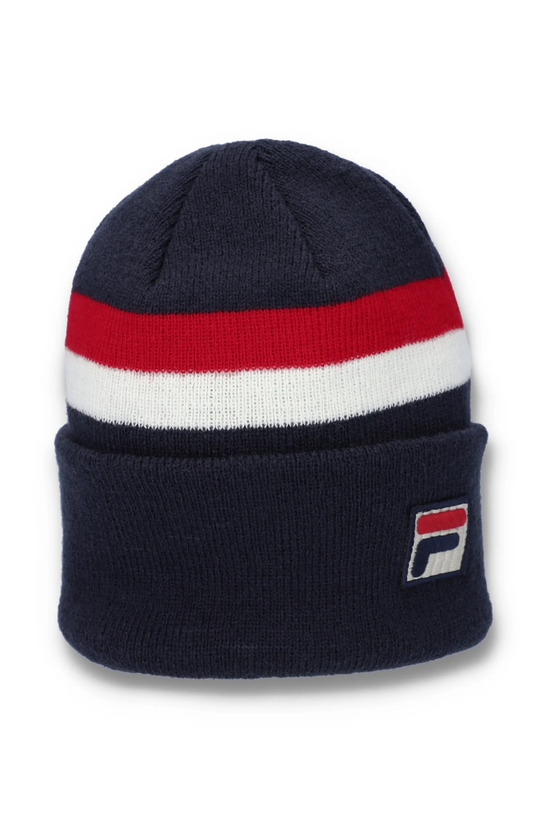 Fila Linus Turn Up Beanie - Navy/Chinese Red