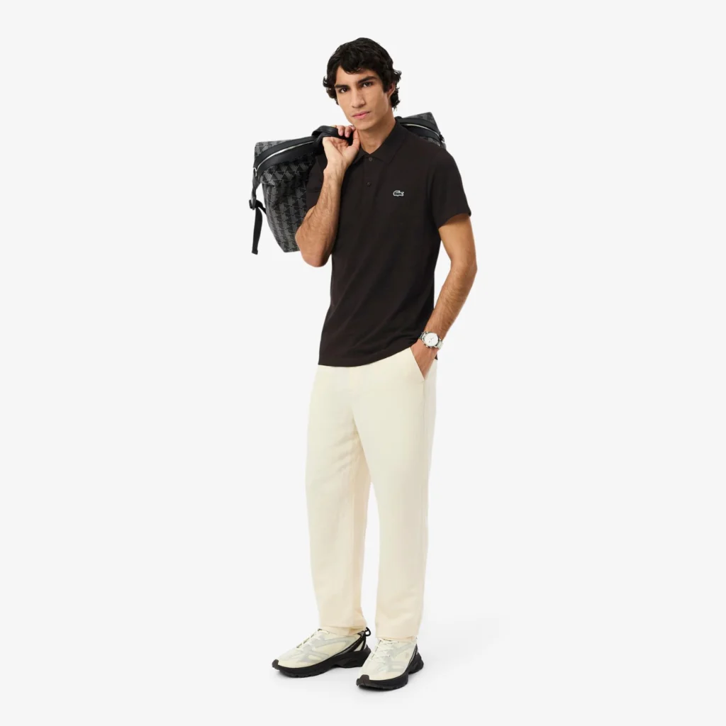 Lacoste Regular Fit Cotton Blend Polo Shirt - Brown . 3LA