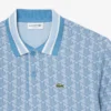 Lacoste Classic Fit Monogram Jaccquard Polo Shirt - Bleu Clair / Bleu . 1QI