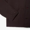 Lacoste Linen Blend Overshirt - Brown . 3LA