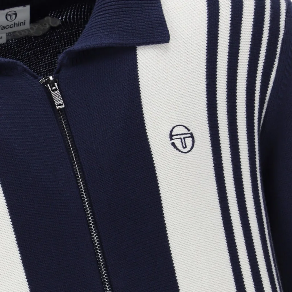 Sergio Tacchini Cipri Knit Cardigan - Maritime Blue / Gardenia
