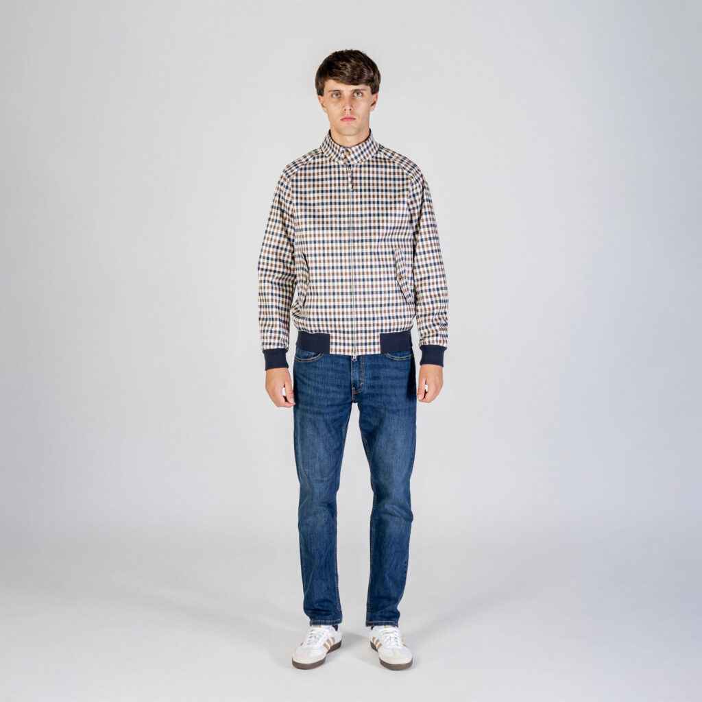Aquascutum Active Archival Long Sleeve Regular Fit Harrington Jacket - Club Check