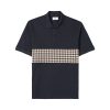 Aquascutum Active Club Check Insert Regular Fit Short Sleeve Polo - Navy