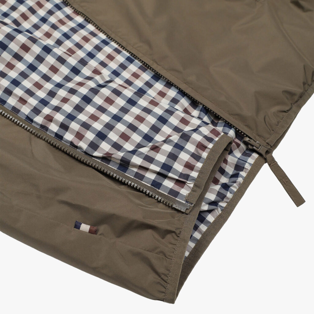 Aquascutum Active Hooded Regular Fit Long Sleeve Reversible Sailor Jacket - Army Green
