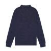Aquascutum Active Iconic Long Sleeve Regular Fit Front Polo - Navy
