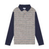 Aquascutum Active Iconic Long Sleeve Regular Fit Front Polo - Navy