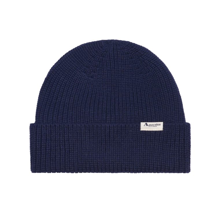 Aquascutum Active Logo Beanie - Dark Navy