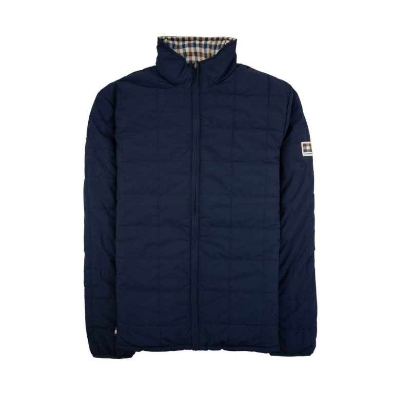 Aquascutum Active RLG Regular Fit Long Sleeve Reversable Jacket - Navy