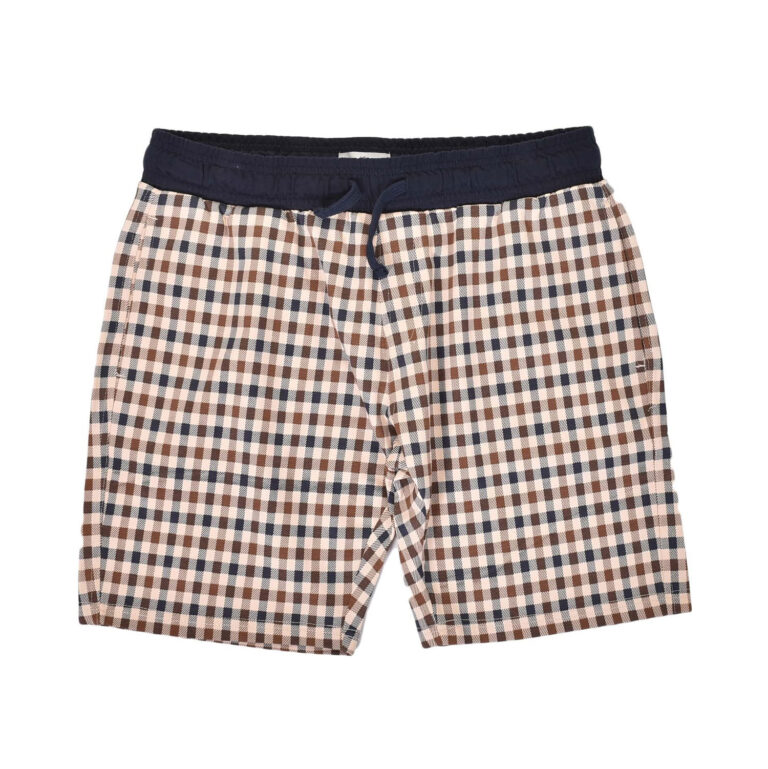 Aquascutum Active Regular Fit Classic Club Check Short - Navy/Club Check
