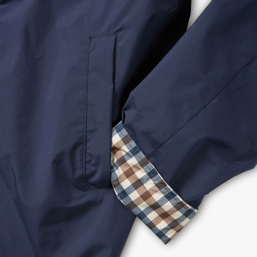 Aquascutum Active Regular Fit Long Sleeve RLG Packable Trench Jacket - Navy