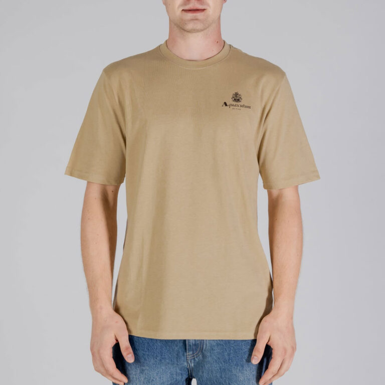 Aquascutum Active Regular Fit Short Sleeve Small Logo T-Shirt - Beige