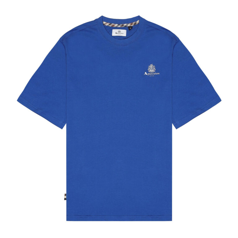 Aquascutum Active Regular Fit Short Sleeve Small Logo T-Shirt - Royal