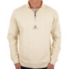 Aquascutum Active Regular Fit Small Logo Quarter Zip Sweatshirt - Beige
