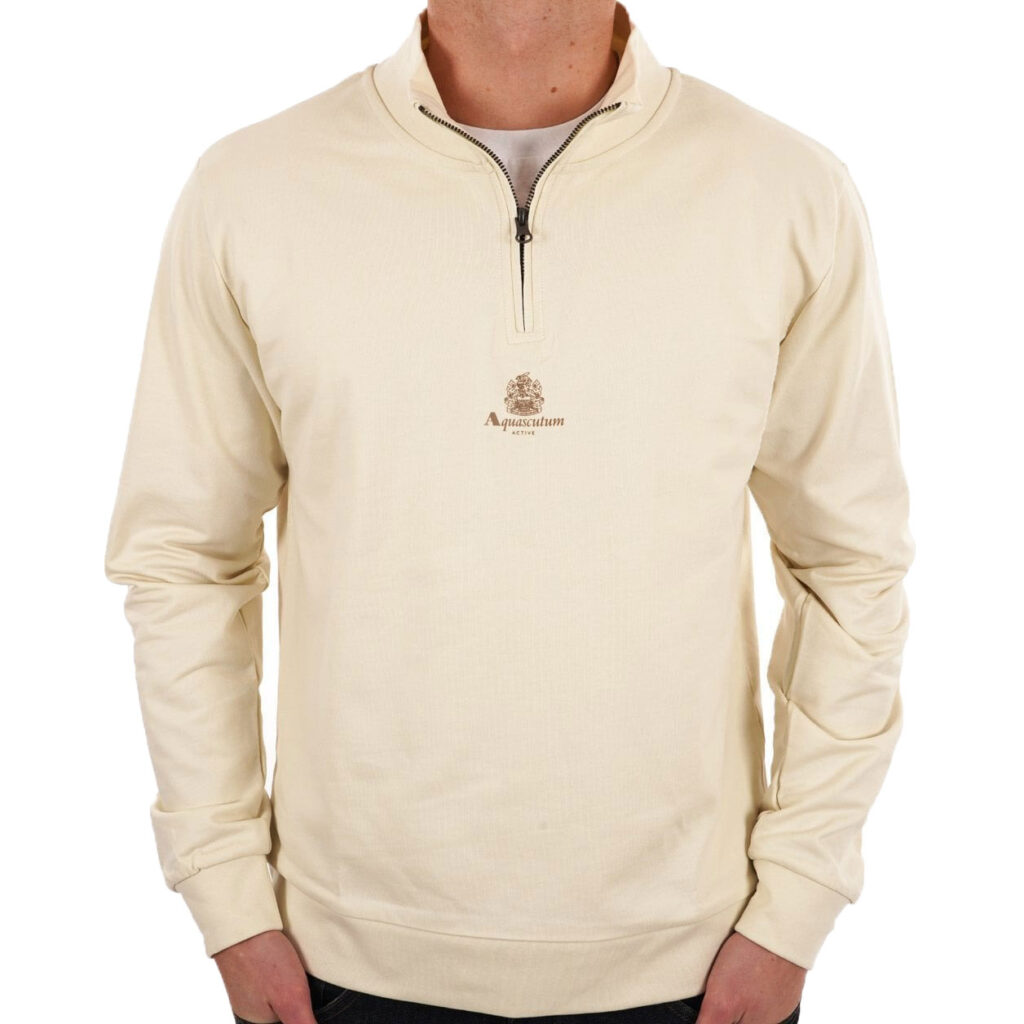 Aquascutum Active Regular Fit Small Logo Quarter Zip Sweatshirt