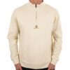 Aquascutum Active Regular Fit Small Logo Quarter Zip Sweatshirt - Beige