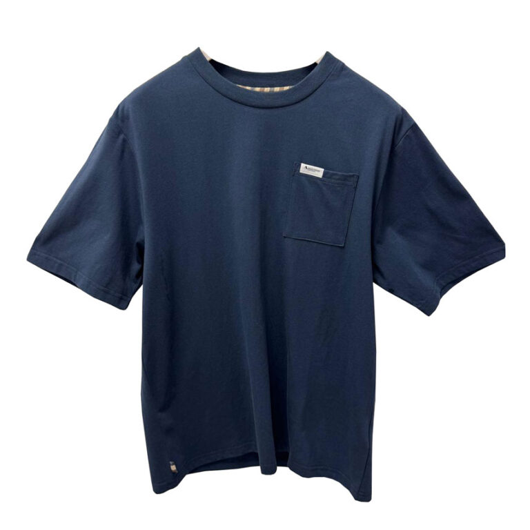 Aquascutum Active Shoulder Strpes Regular Fit Short Sleeve T-Shirt - Navy