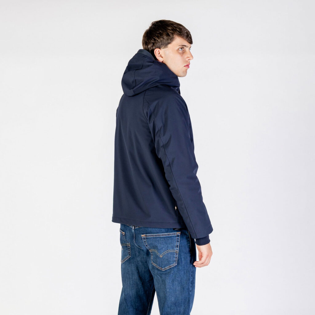 Aquascutum Active Soft Shell Regular Fit Long Sleeve Mid Parka - Navy