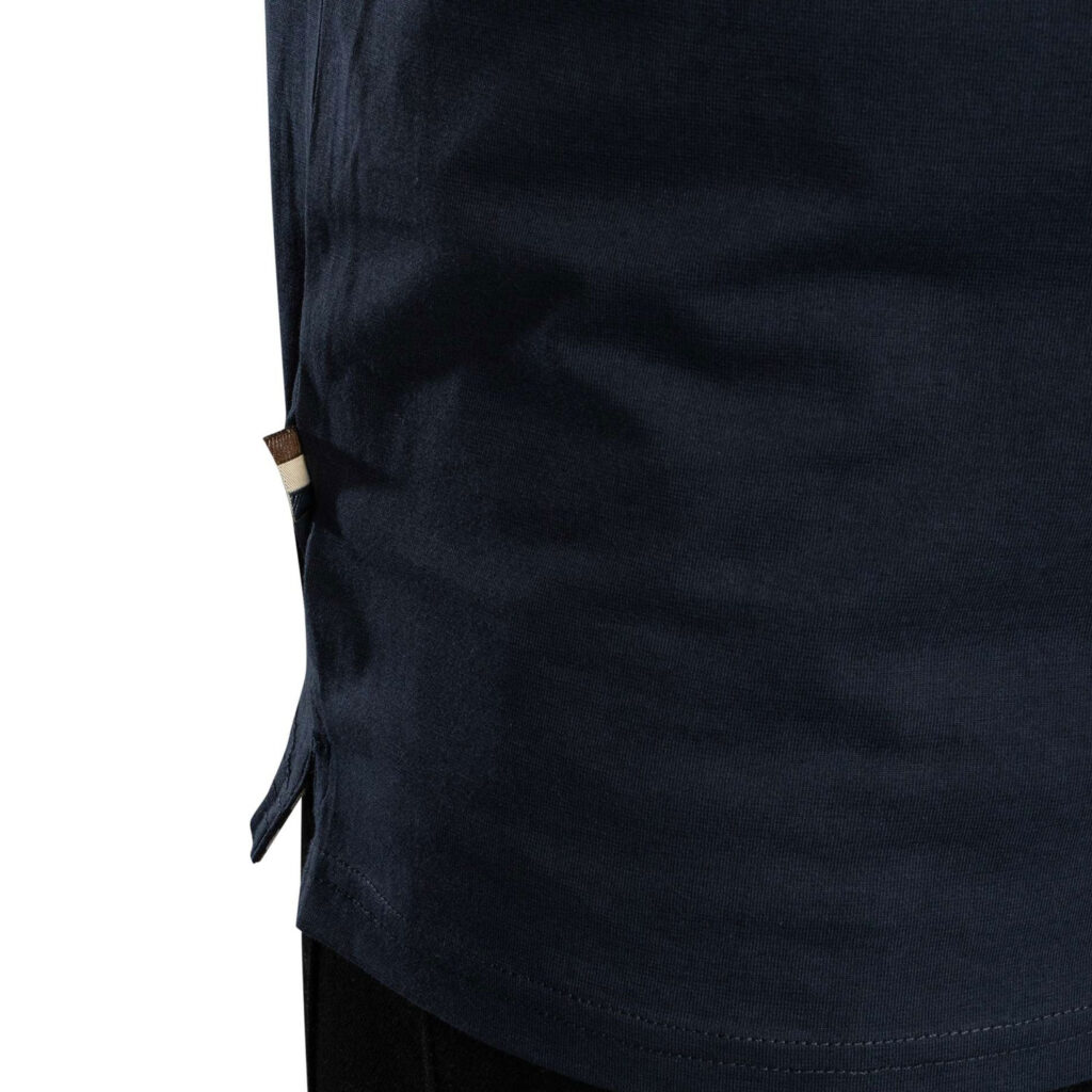 Aquascutum Active Supima Club Check Regular Fit Short Sleeve Rib Polo - Navy