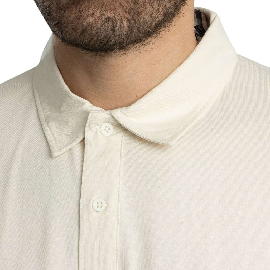 Aquascutum Active Supima Regular Fit Short Sleeve Solid Polo - Old White