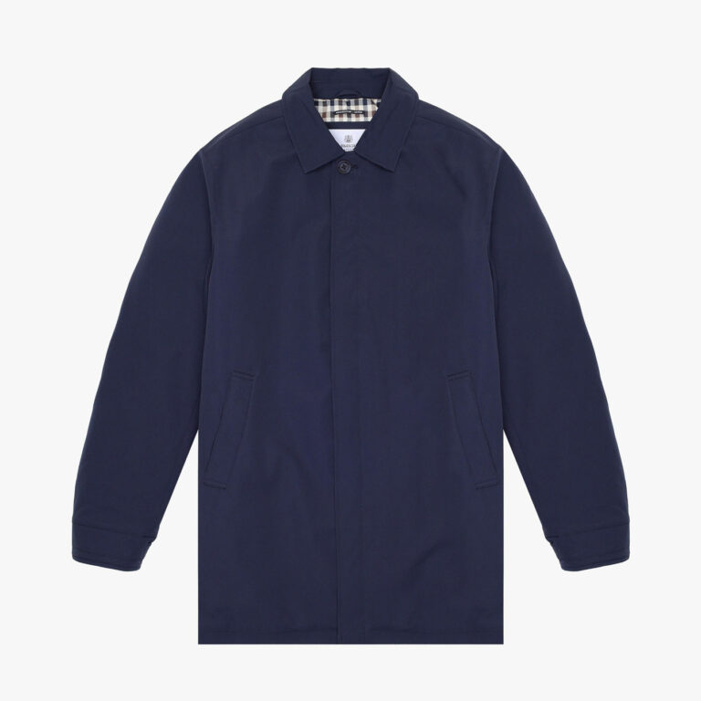 Aquascutum Shell Active Long Sleeve Regular Fit Mid Trench - Navy