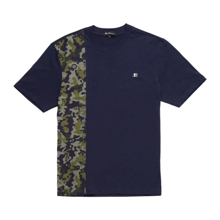 Ben Sherman Camo Regular Fit Short Sleeve T-Shirt - Marine