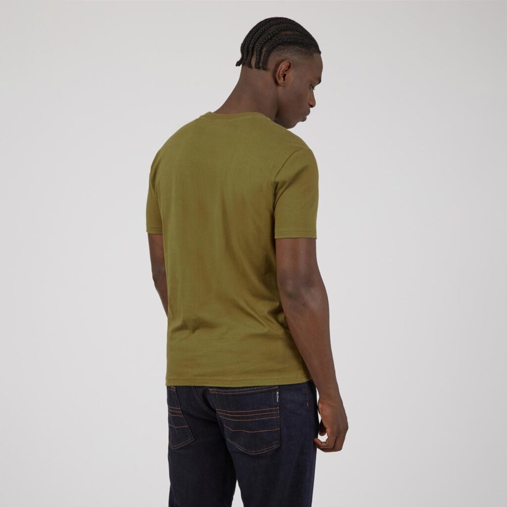 Ben Sherman Linear Cruise Regular Fit Short Sleeve T-Shirt - Grass Hopper