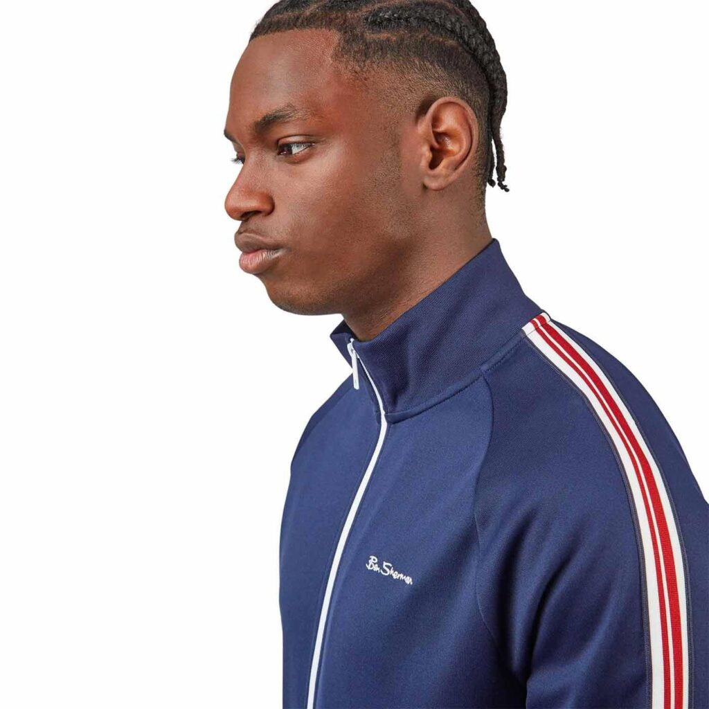 Ben Sherman Signature Full Zip Regular Fit Long Sleeve Track Jacket - Blue Marine