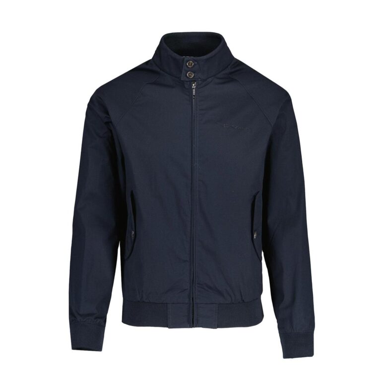 Ben Sherman Signature Regular Fit Long Sleeve Harrington Jacket - Navy