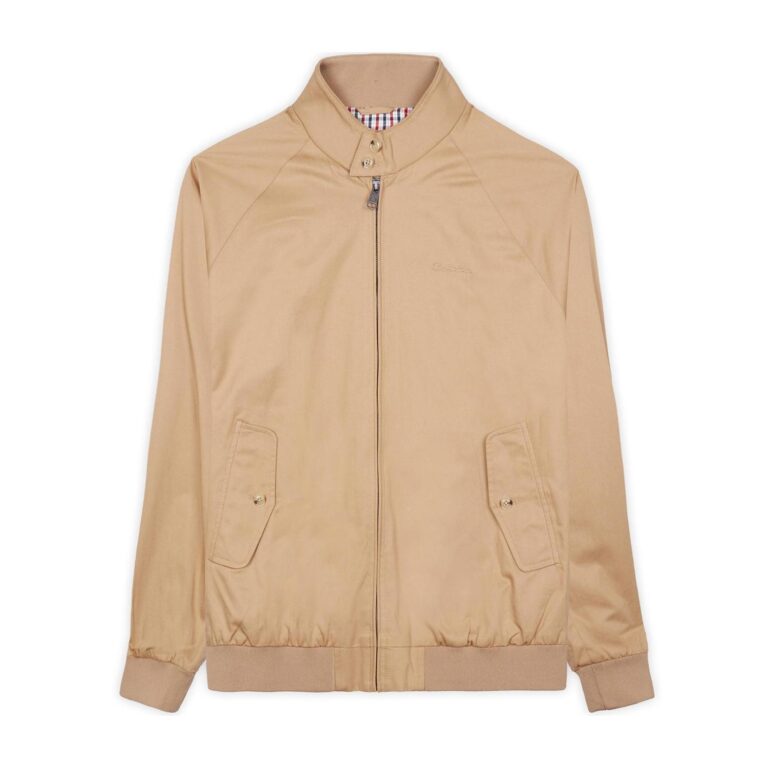 Ben Sherman Signature Regular Fit Long Sleeve Harrington Jacket - Sand