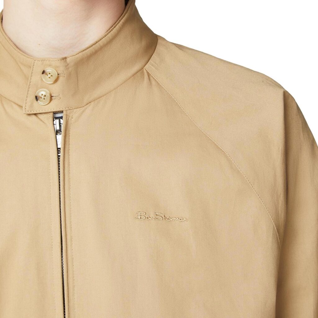 Ben Sherman Signature Regular Fit Long Sleeve Harrington Jacket - Sand