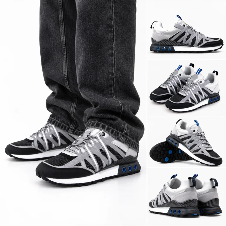 Cruyff Fearia Hex-Tech - Light Grey / Reflective Black
