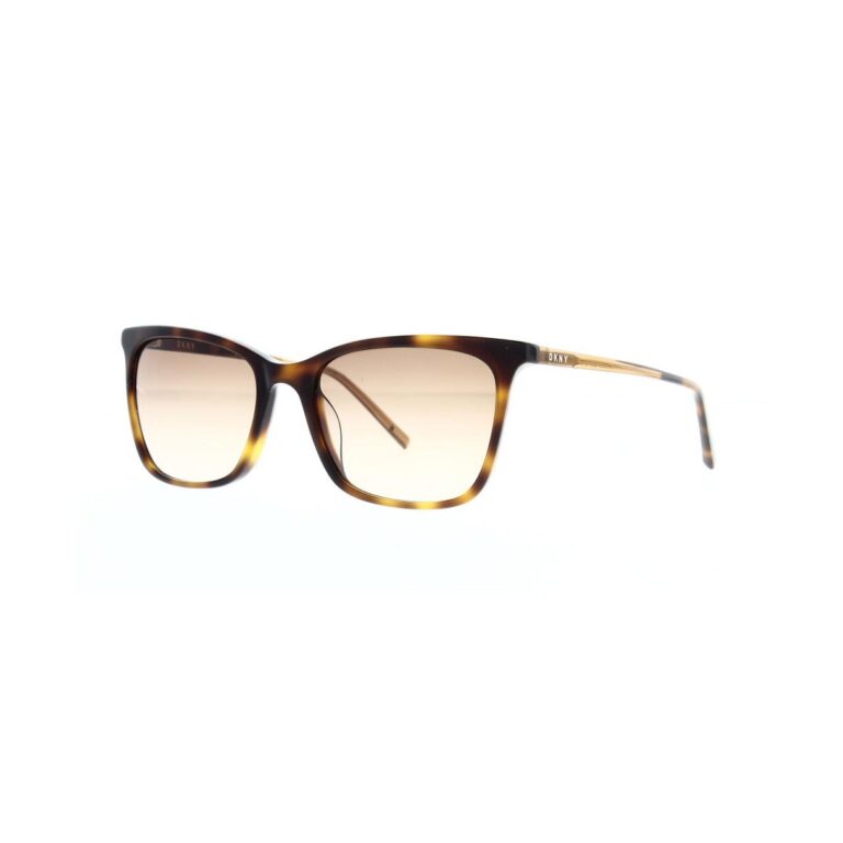 DKNY Slim Stem Soft Tortoise Sunglasses - Brown