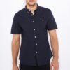 Farah Brewer Slim Fit Short Sleeve Shirt - Black Ink