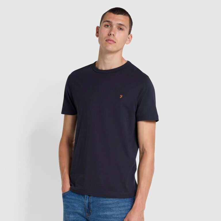 Farah Dennis Regular Fit Short Sleeve T-Shirt - True Navy