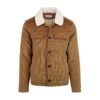 Farah Kingsland Micro Cord Sherpa Regular Fit Long Sleeve Jacket - Brown