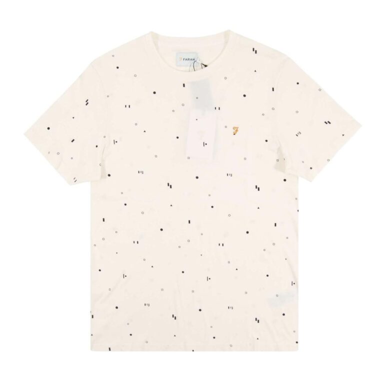 Farah May Print Regular Fit Short Sleeve T-Shirt - Ecru