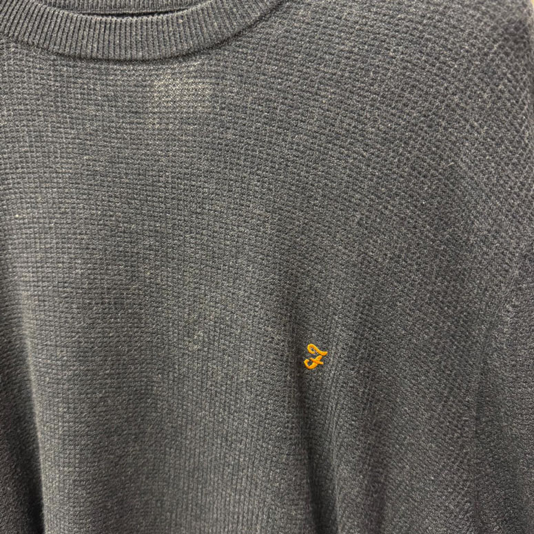 Farah Medlock Textured Regular Fit Long Sleeve Sweatshirt - Navy Marl