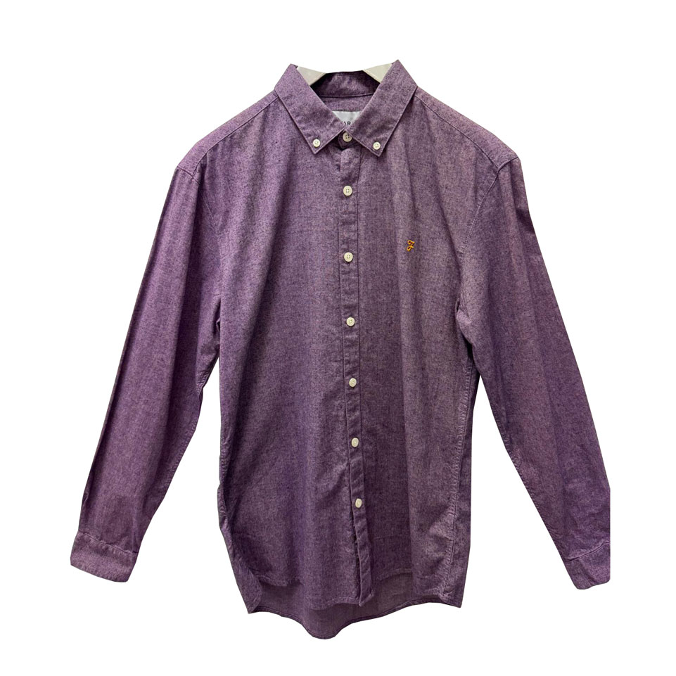 Farah Steen Regular Fit Long Sleeve Shirt - Raisin