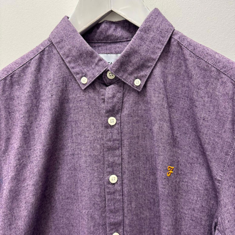 Farah Steen Regular Fit Long Sleeve Shirt - Raisin