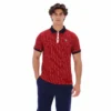Fila BB1 Classic Vintage Striped Polo - Sun Dried Tomato / Black / White