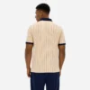 Fila Classic Vintage Regular Fit Short Sleeve Striped Polo Shirt - Beige
